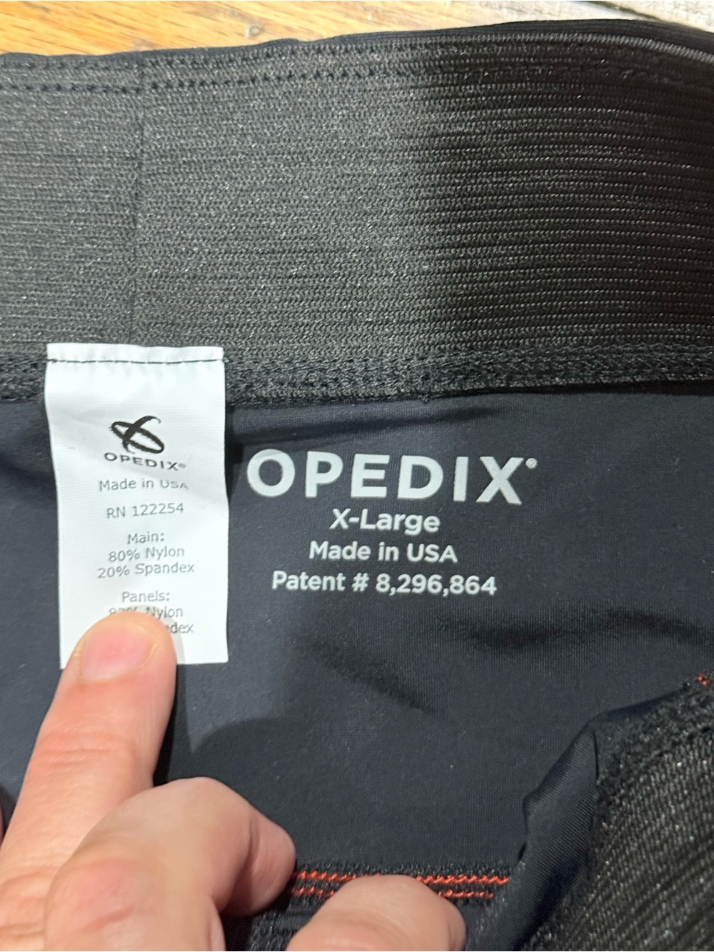 OPEDIX Black Compression Athletic Tights with Yellow Accents Size XL - Picture 6 of 7